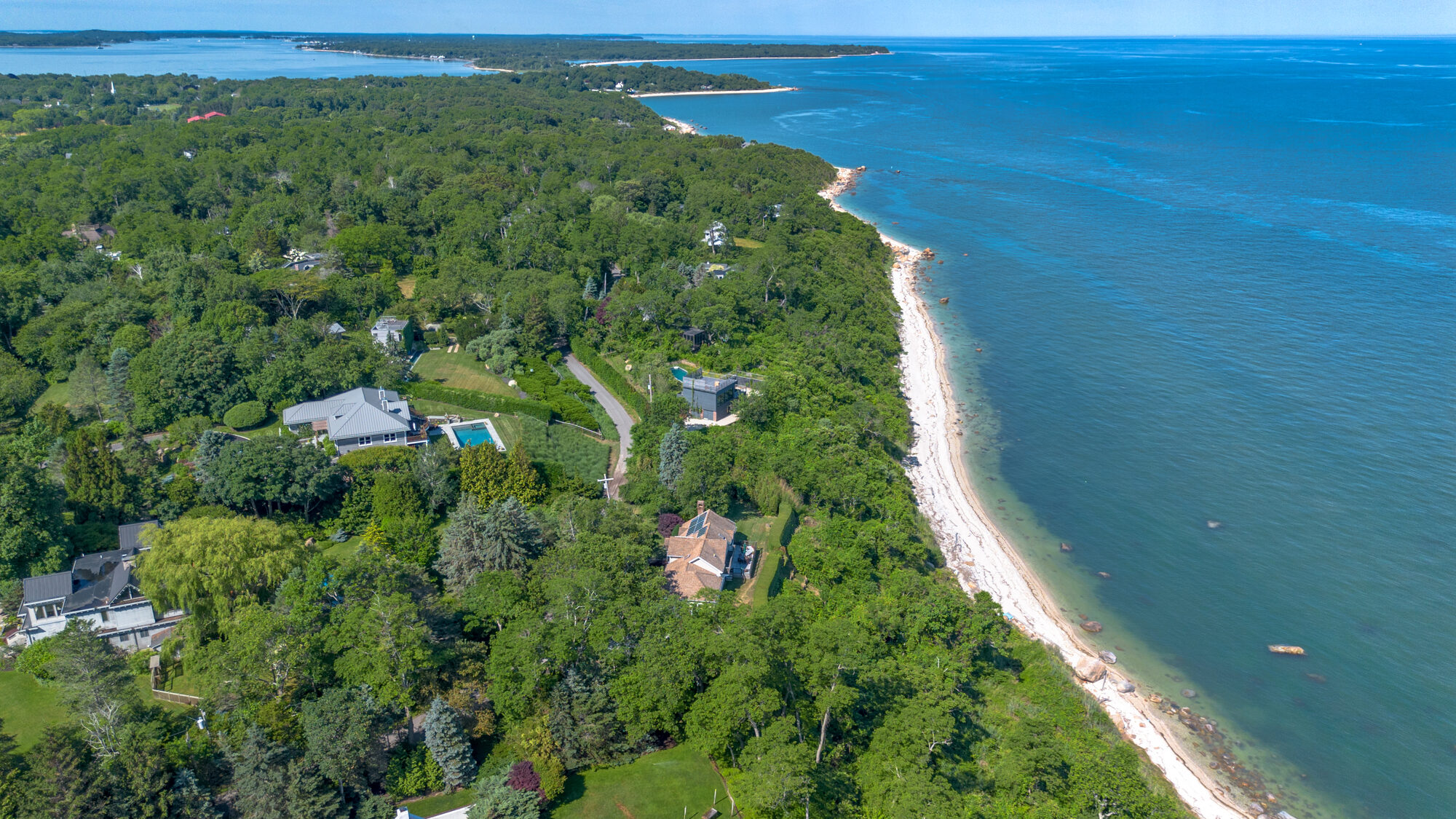 Cove and bluff aerial near North View Drive